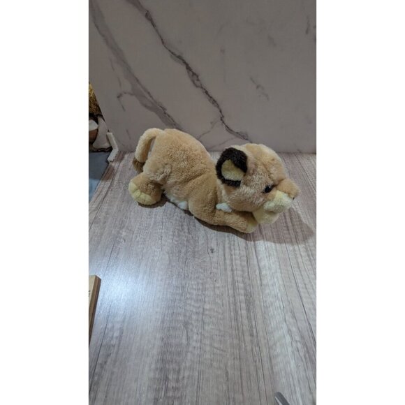 Lion Cub Plush Toy Tan Brown Stuffed Animal Lemonwood Asia Ltd Realistic 11" - Picture 7 of 9